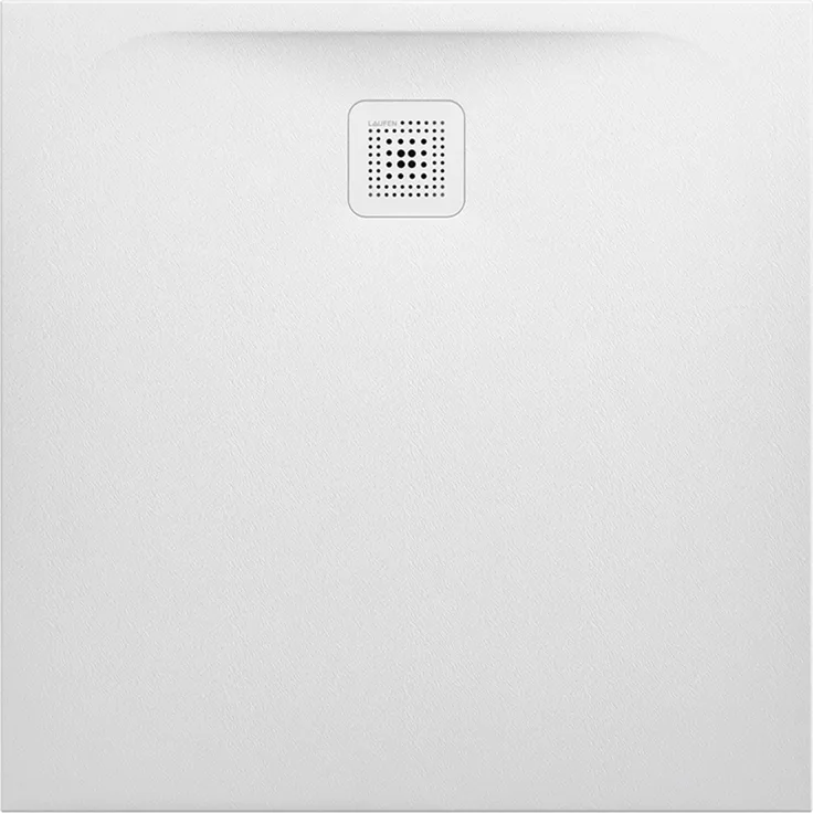 Laufen Duschwanne PRO Quadrat, 900x900x30mm, we matte Oberfläche, seitlicher Ablauf, Marbond-Material