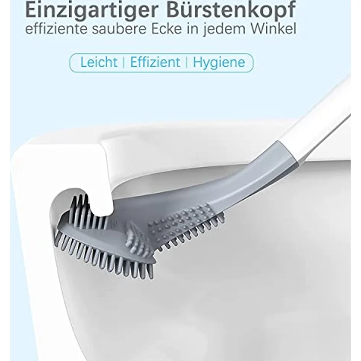 GolfBrush Hygienische Gummi Toilettenbürste Klobürste WC Bürste Toiletten Garnitur Bürstengarnitur Silikon - Preisvergleich – Bild 2
