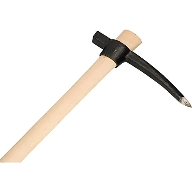 KOTARBAU® Keilhaue 1,5 kg mit Holzstiel Spitzhacke Pickel Hacke Pionierhacke Flachhacke zum Auflockern von harten Böden