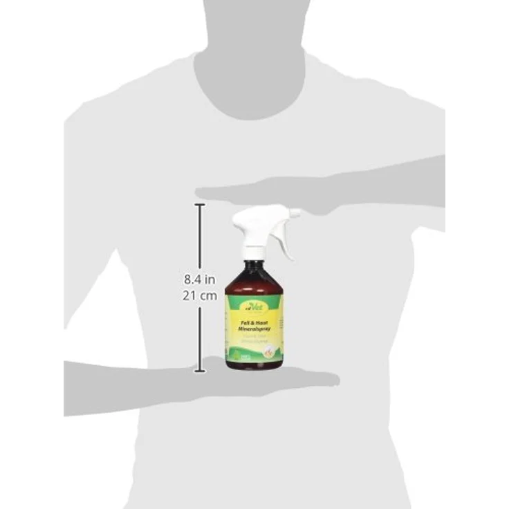 cdVet Naturprodukte Fell & Haut Mineralspray 500 ml - Hund, Pferd - Pflegemittel - Parasitenbefall - pflegt + beruhigt die Haut - Schuppen + trockene Hautpartien + glanzlosem Fell - Reinigung - – Bild 3