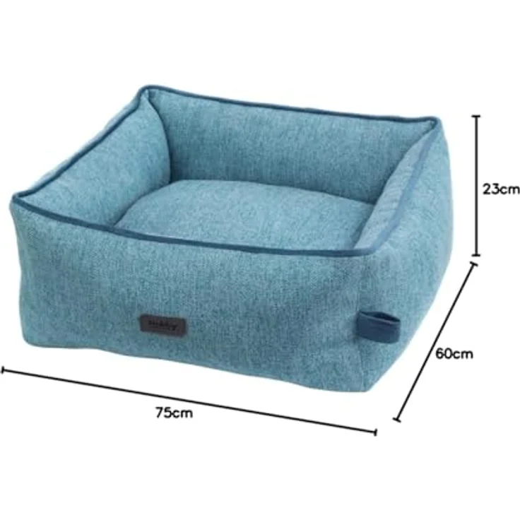 Nobby 61918 Komfortbett eckig LINOU blau mit Wendekissen und Anti-Rutsch-Noppen – Bild 3