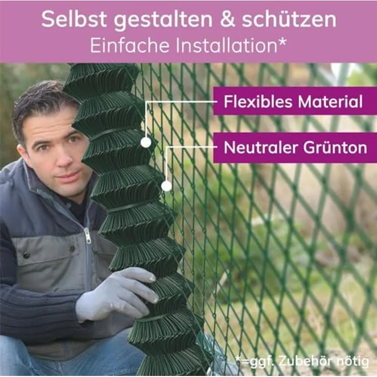 B!HOME Maschendrahtzaun grün, 80 cm hoch, 15 m lang, wetterfester Gartenzaun mit Viereckgeflecht für Grundstück und Tiergehege – Bild 5