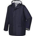 texxor Wetterschutz-Regenjacke LIST, navy, Gr. XXXL - komplett wasserdicht, doppelt versiegelte Nähte, justierbare Kapuze und Manschetten