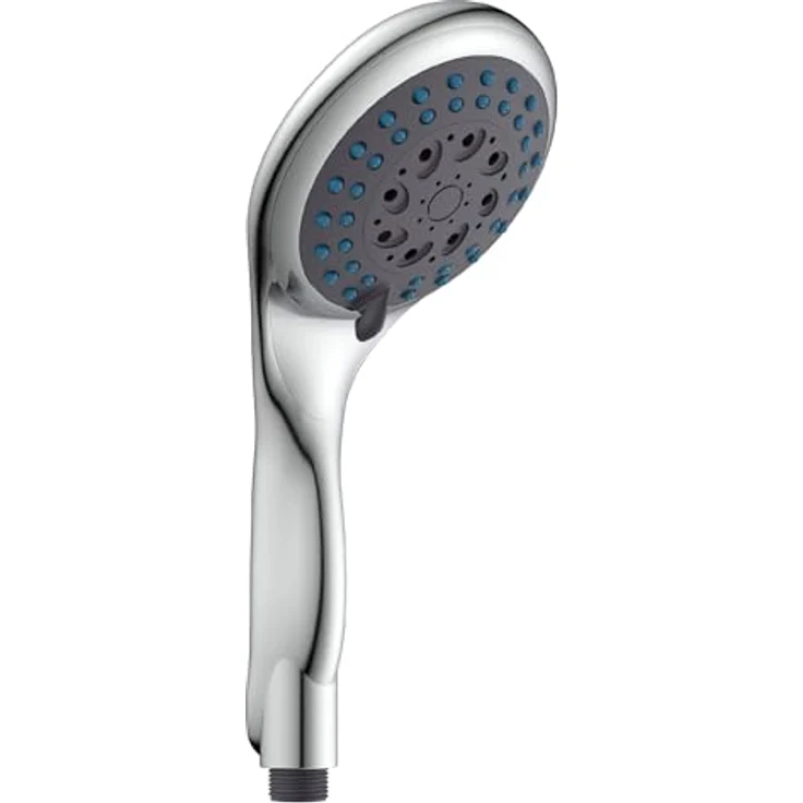 Eisl Handbrause Welly Chrom, Duscharmatur mit 5 Funktionen, ergonomischem Griff und Antikalk-Noppen, Ø 12 cm Duschkopf – Bild 8