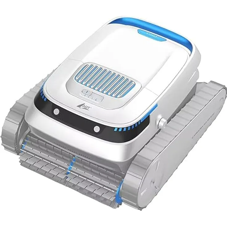 AGT PRR-120 Poolroboter, Akku-Poolreiniger für Boden & Wände, 120 Min. Laufzeit, 100 m², mit Selbstparkfunktion und 3 Reinigungs-Modi