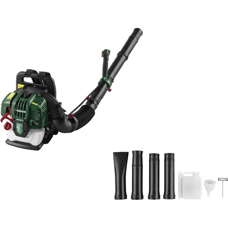 PARKSIDE® Benzin-Laubbläser »PBRLB 52 A1«, 2-Takt-Motor mit 1600 W Leistung, Rucksack-Design, hohe Luftgeschwindigkeit bis 290 km/h, Saugvolumen 750 mh