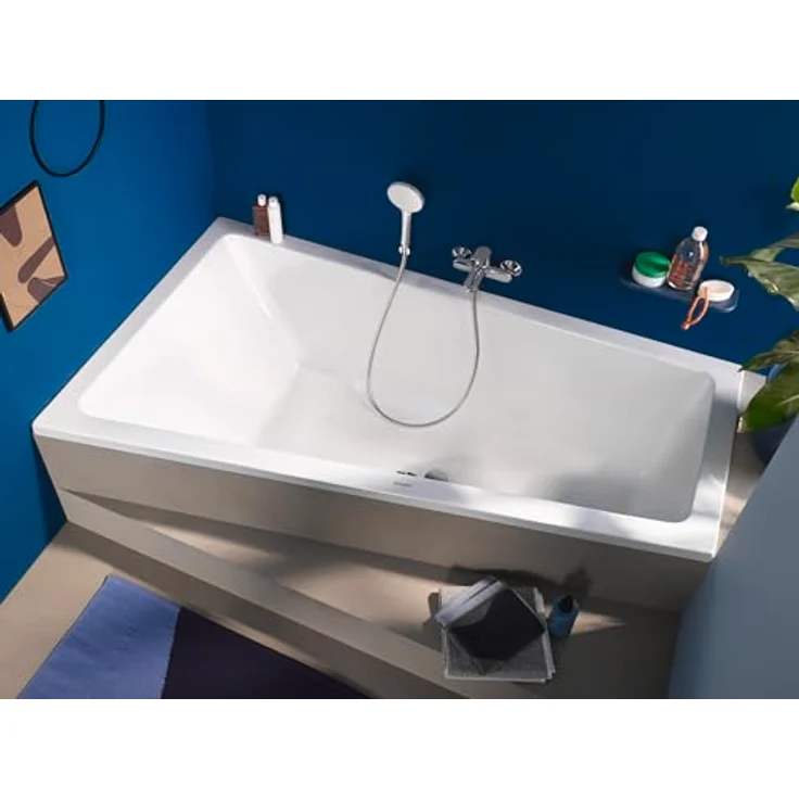 Duravit No.1 Einbau-Badewanne, trapezförmig, 1500x800mm, 1 Rückenschräge links, weiß, 115 Liter Nutzinhalt – Bild 5