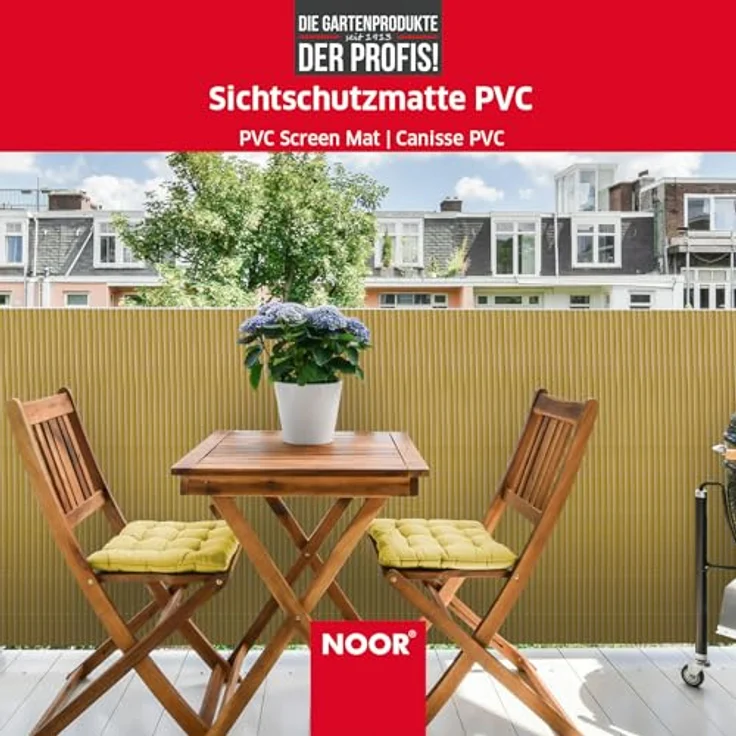Noor Sichtschutzmatte PVC 120 cm x 300 cm Bambus – Bild 3