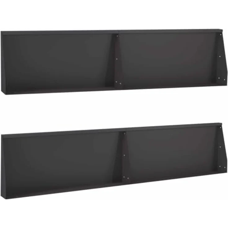 vidaXL Beetumrandung Stützmauer, wetterfeste Stützmauer aus Schwarzstahl, 4-teilig 100 x 12 x 30 cm, modulares Design für flexible Anordnungen – Bild 1