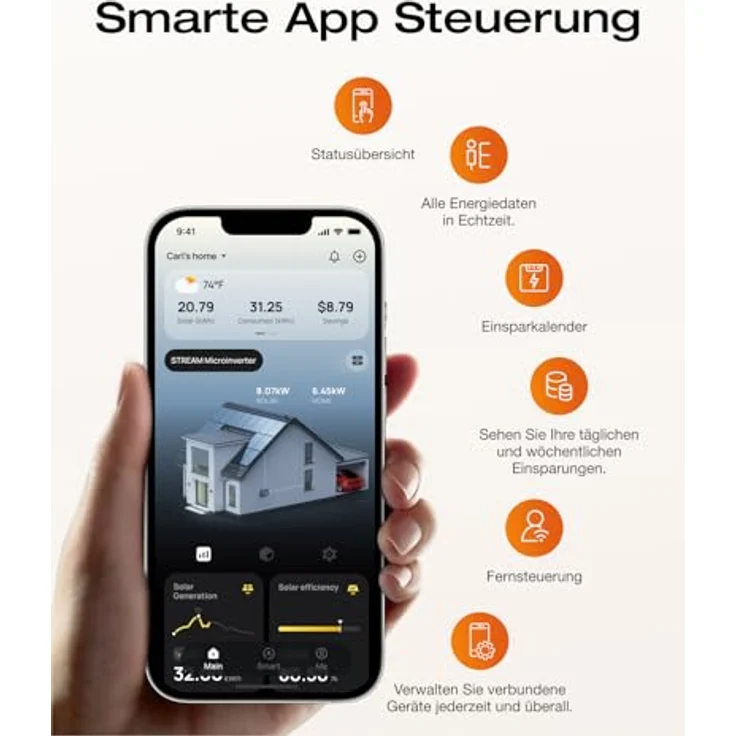 EcoFlow ECOFLOW STREAM Balkonkraftwerk 800 W Mikro-Wechselrichter, 4 × 250 W PV Solarpanels, 0% MwSt. – Bild 4