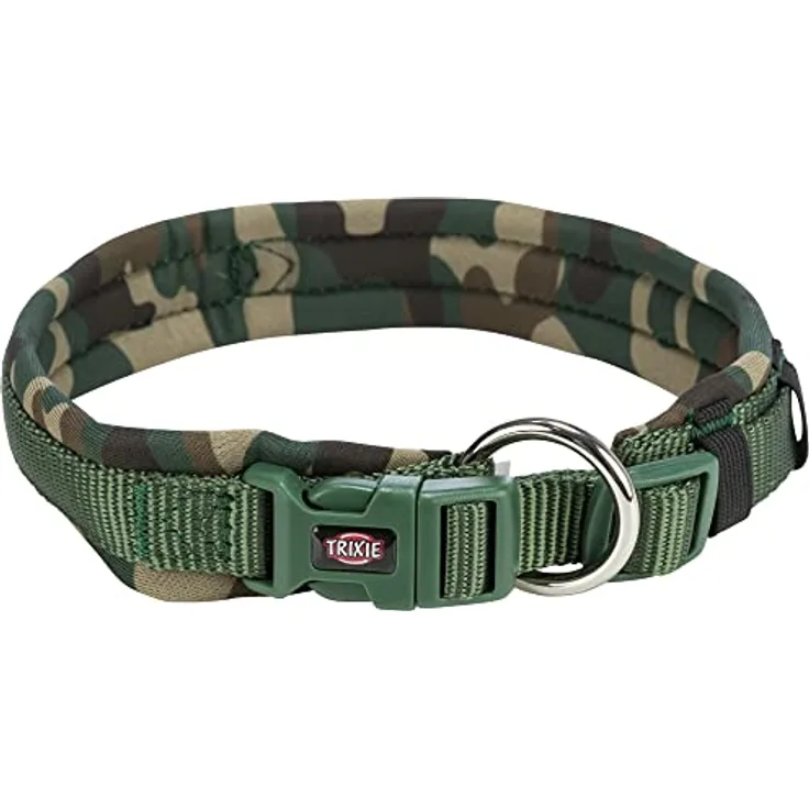 TRIXIE Premium Halsband, Extra Breite Neopren Polsterung, Xs–S: 27–35 Cm/10 Mm, Camoufl - 1988223