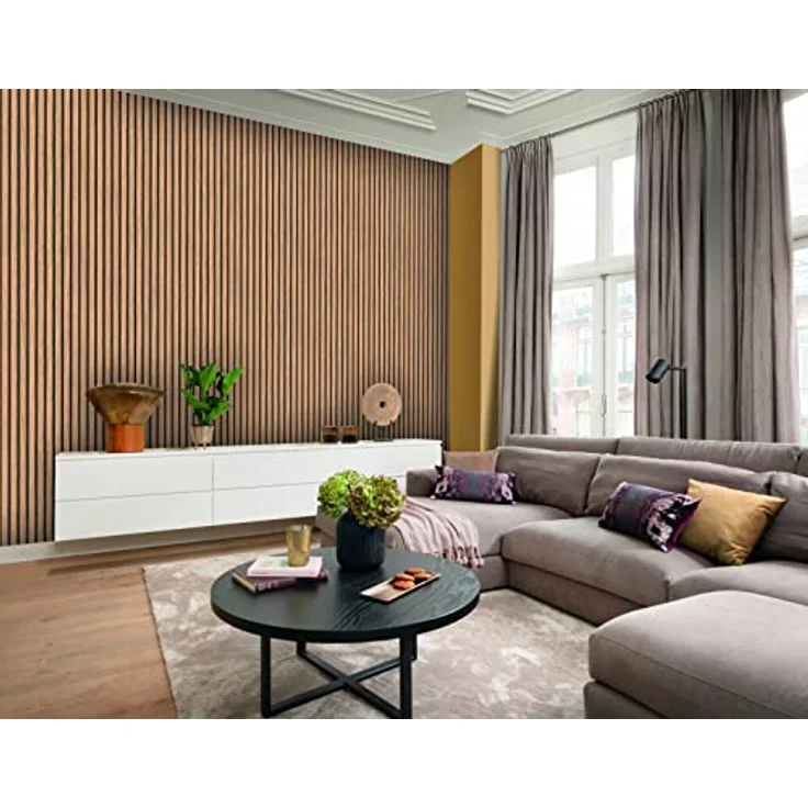Rasch Tapete 278408, Braune Papiertapete mit Holz-Optik, 3D-Paneele im Skandi Look, 10,05m x 0,53m, waschbeständig, FSC-zertifiziert – Bild 2