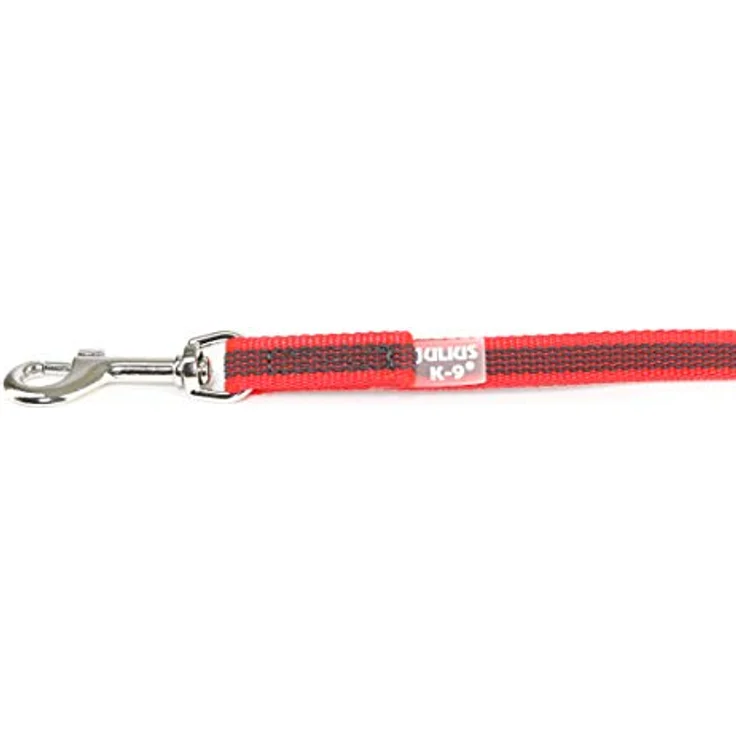 JULIUS K-9 IDC Color & Gray gumierte Leine, 14 mm x 2 m mit Schlaufe, Rot-Grau – Bild 4