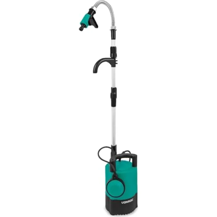 VONROC Regenfasspumpe Elektrisch, Tauchpumpe 23V - 400W, Fördermenge bis zu 5200 l/h, Trockenlaufschutz, ideales Zubehör für Gartenbewässerung – Bild 1