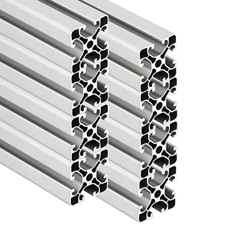 SCHMIDT systemprofile 8 Stück 2000mm Aluminium Profil 40x40mm Nut 8 Strebenprofil eloxiert 4040 Aluprofil Konstruktionsprofil 2m