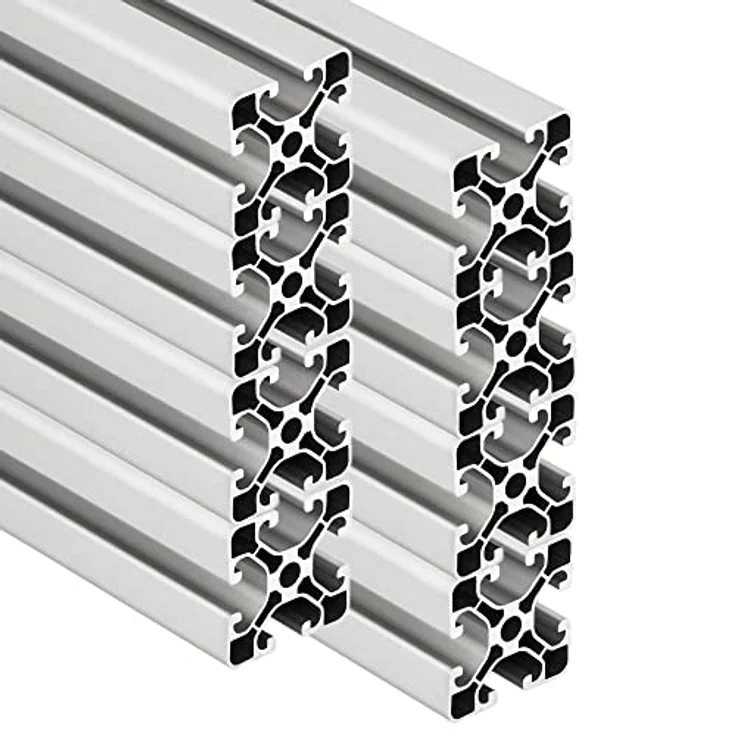 SCHMIDT systemprofile 8 Stück 2000mm Aluminium Profil 40x40mm Nut 8 Strebenprofil eloxiert 4040 Aluprofil Konstruktionsprofil 2m – Bild 1