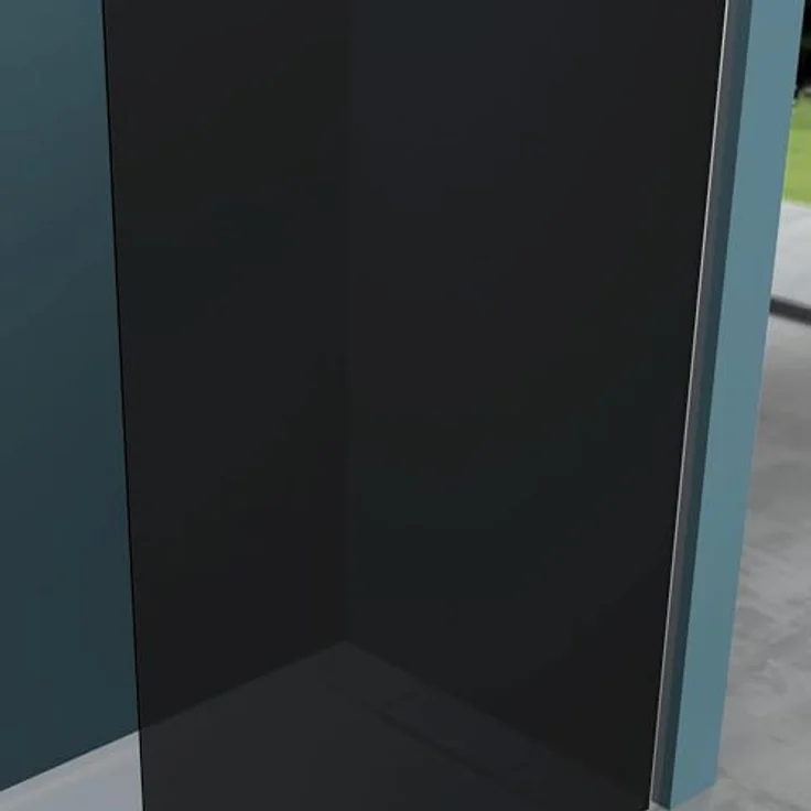 Mai & Mai Duschabtrennung Bremen2VG, Walk-In Duschwand 80x200cm aus 10mm ESG-Sicherheitsglas mit NANO-Beschichtung, vollflächig grau – Bild 4