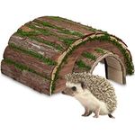 Relaxdays Igelhaus, Holz & Moos, Überwinterung für Igel im Garten, wetterfest, Igelhotel HxBxT: 20 x 40 x 42 cm, Natur