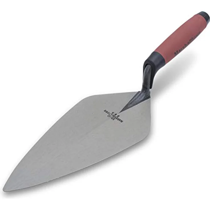 Marshalltown Maurerkelle, Putzkelle London Style mit ergonomischem Durasoft Griff, aus Carbonstahl, mit breiter Spitze und geradem Hals, Maße der Kelle: 254x118 mm – Bild 1