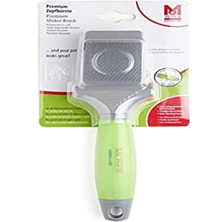 Moser 2999-7085 Flexible Zupfbürste - zweiseitig, grün – Bild 1