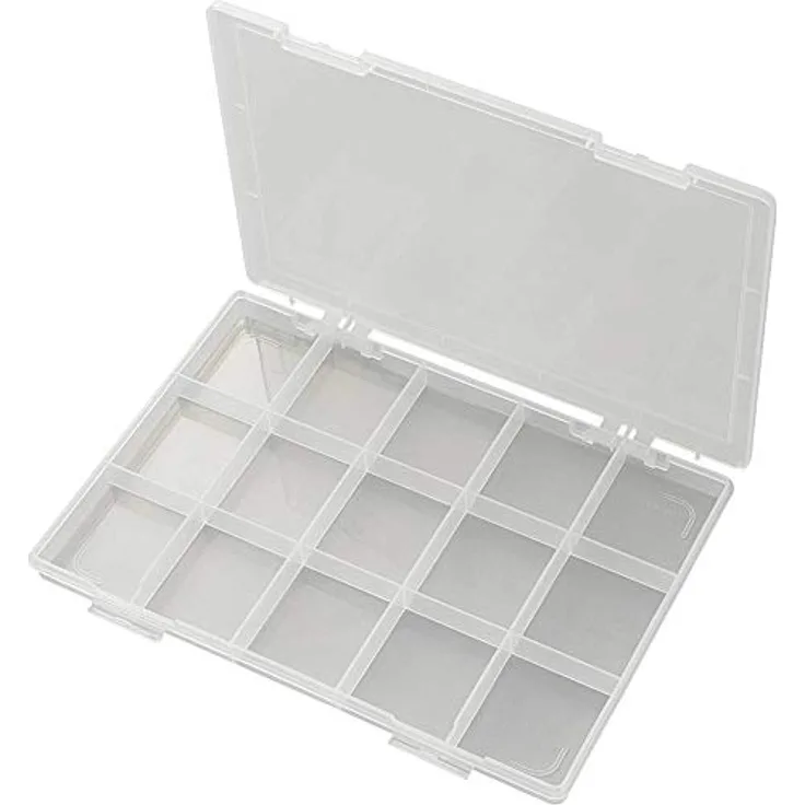 TRU COMPONENTS EKB-103 Sortimentskasten (L x B x H) 285 x 209 x 23mm Anzahl Faecher: 15 feste Untert