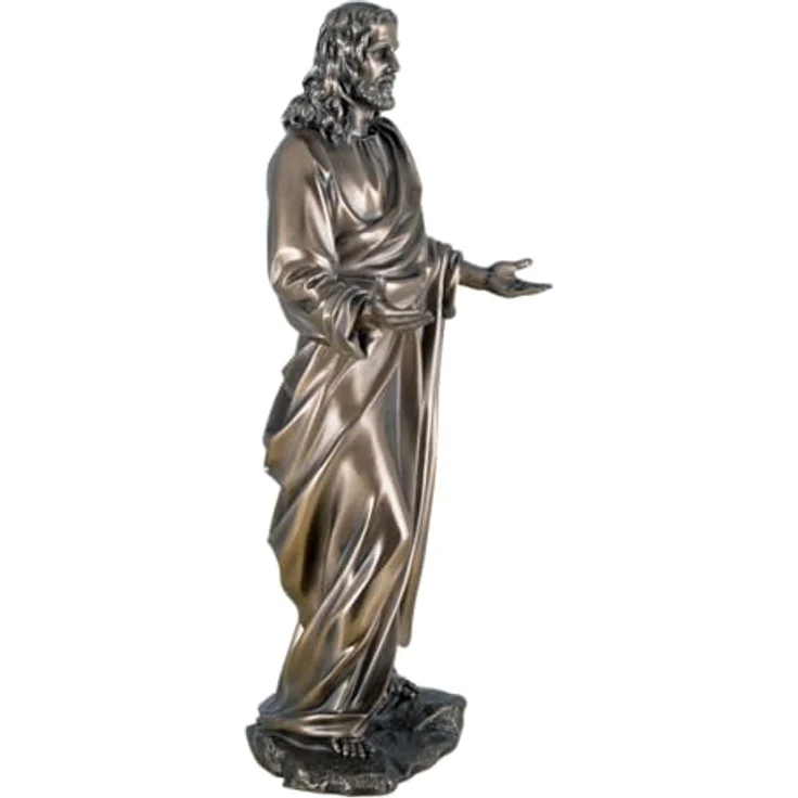 Jesus als Prediger bronzierte Figur Christentum Kreuz Dekoration – Bild 5