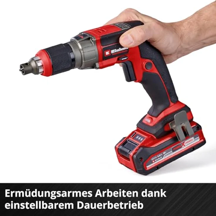 Einhell Akku-Trockenbauschrauber TP-DY 18 Li BL-Solo, bürstenloser Motor, präzise Arbeitstiefeneinstellung, LED-Beleuchtung, ohne Akku und Ladegerät – Bild 8