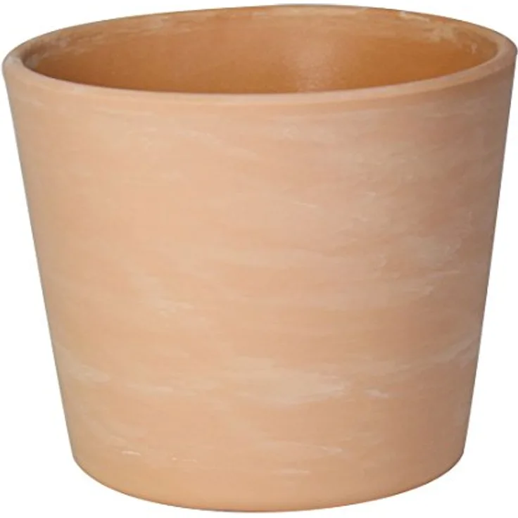 Dehner Übertopf, marmoriert, Ø 28 cm, Höhe 24 cm, Terrakotta