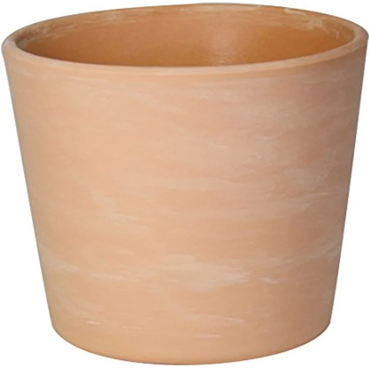 Dehner Übertopf, marmoriert, Ø 28 cm, Höhe 24 cm, Terrakotta