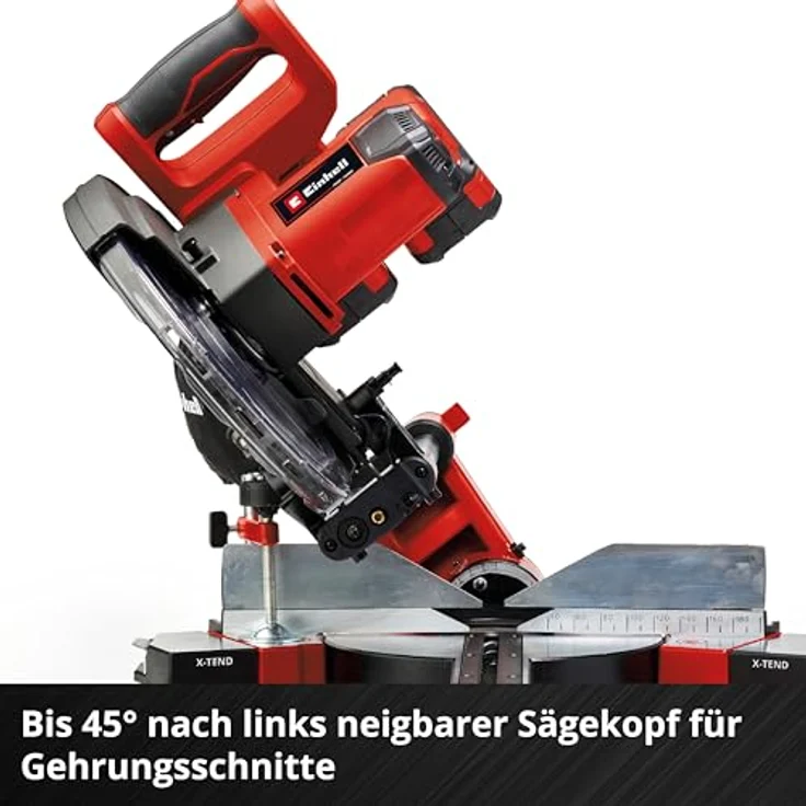 Einhell Kapp- und Gehrungssäge TE-SM 36/10 L Li-Solo, Akku-Zug-Funktion, Laser, LED-Licht – Bild 6