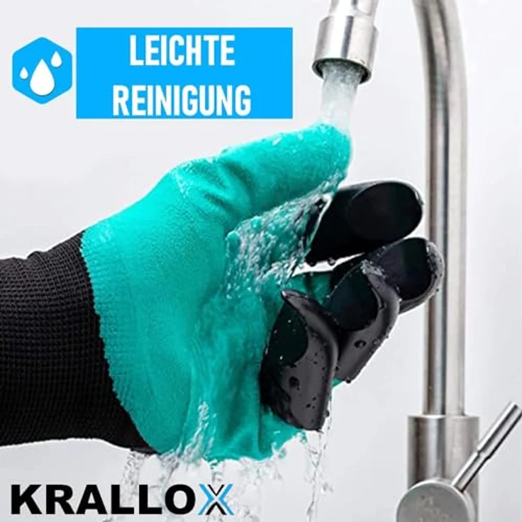 MAVURA KRALLOX Krallenhandschuhe Garten Handschuhe mit Krallen zum Graben, Universalgröße für Damen & Herren, Latexschutz, atmungsaktiv (schwarz) – Bild 4