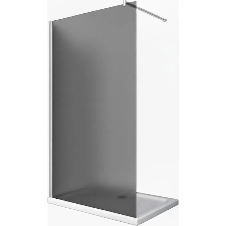 BuyLando Glaswerk Westfalen – LiLy Walk-In Duschabtrennung, 140 x 200 cm, getöntes Sicherheitsglas, rahmenlos und pflegeleicht
