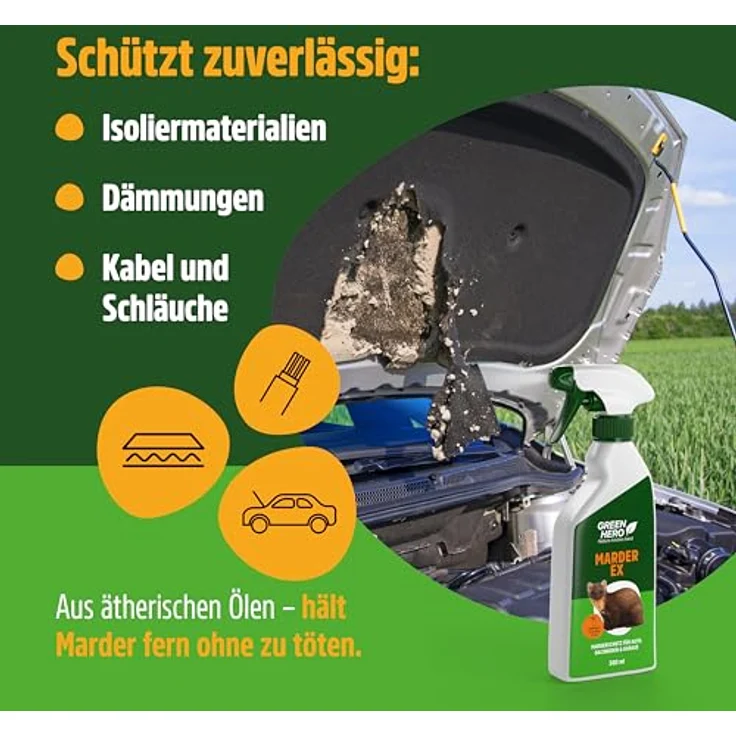 GreenHero Marderspray Marder-EX, 500 ml, tierfreundliche Marderabwehr mit ätherischen Ölen – Bild 3