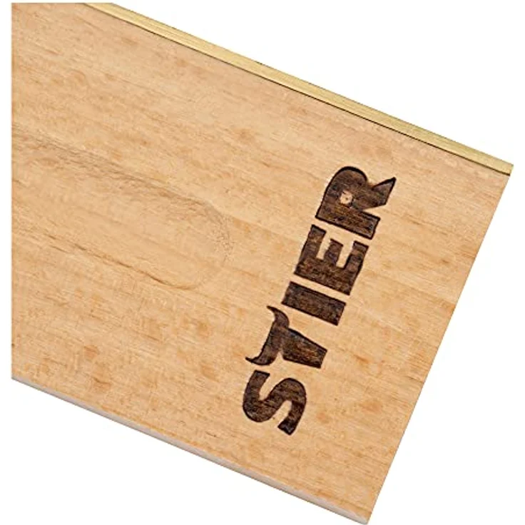 STIER Anschlagwinkel, Schreinerwinkel, Buche, 90° / 45°, 300 mm, mit Griffhohlkehle, doppelseitiger Messingbeschlag – Bild 5