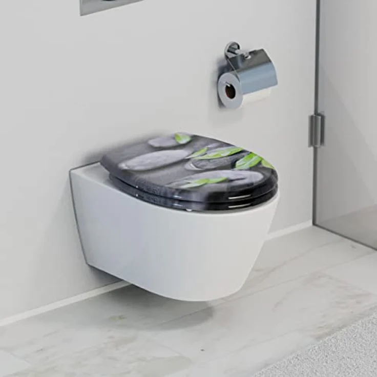 Schütte WC-Sitz Duroplast Stone, doppelte Absenkautomatik und Schnellverschluss, bruchsicher und kratzfest – Bild 7