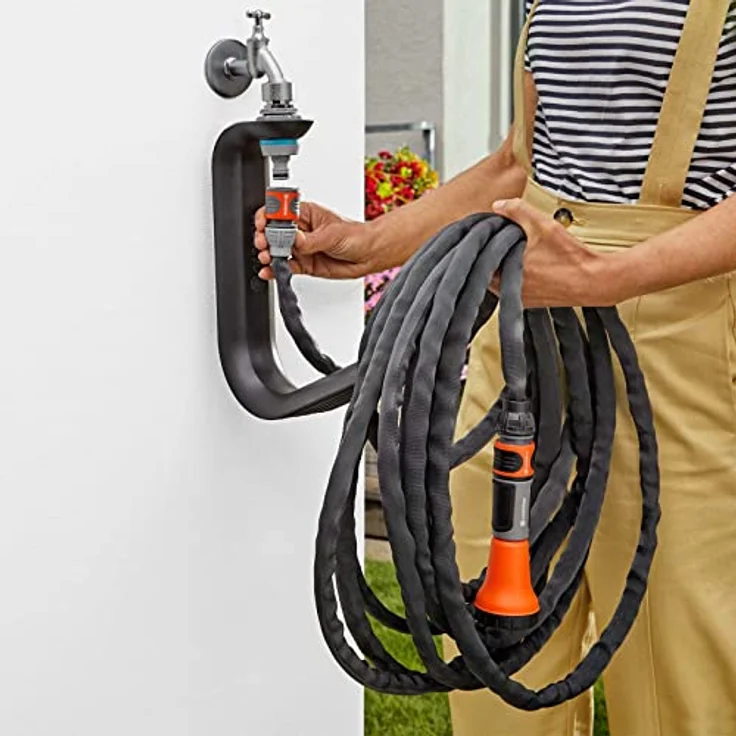 Gardena 18596-20 Textilschlauch Liano 10 m Set + Schlauchhalter TapFix – Bild 6