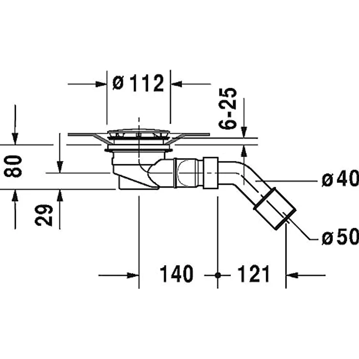 Duravit Duschwannenablauf, chrom, für D-Code Duschwannen, Abflussdurchmesser 90 mm, Breite 205 mm, Überlauf in Weiß – Bild 2