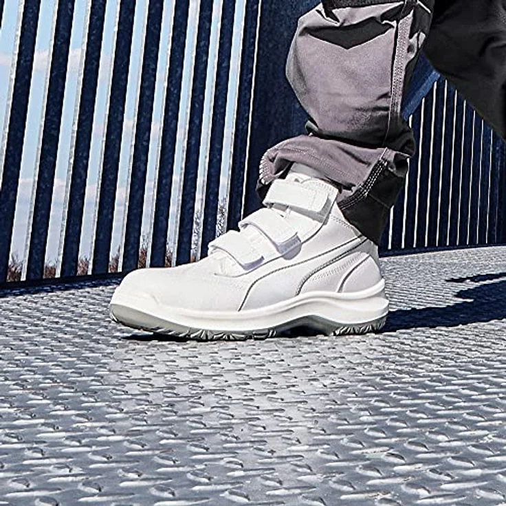PUMA Absolute Mid 630182-42, Sicherheitsstiefel S2 mit Fiberglaskappe, PU-Sohle und IQ.CELL Dämpfung, Größe 42, Weiß – Bild 9