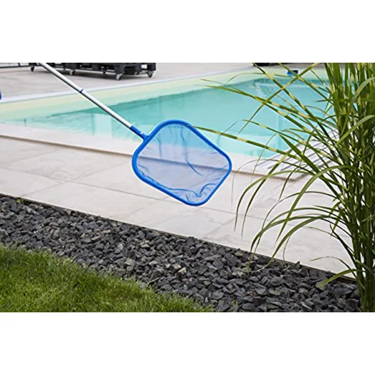 Steinbach Poolreinigung Laubkescher, mit Alustange 150 cm, blau, 240 x 320 mm, 061108 – Bild 10