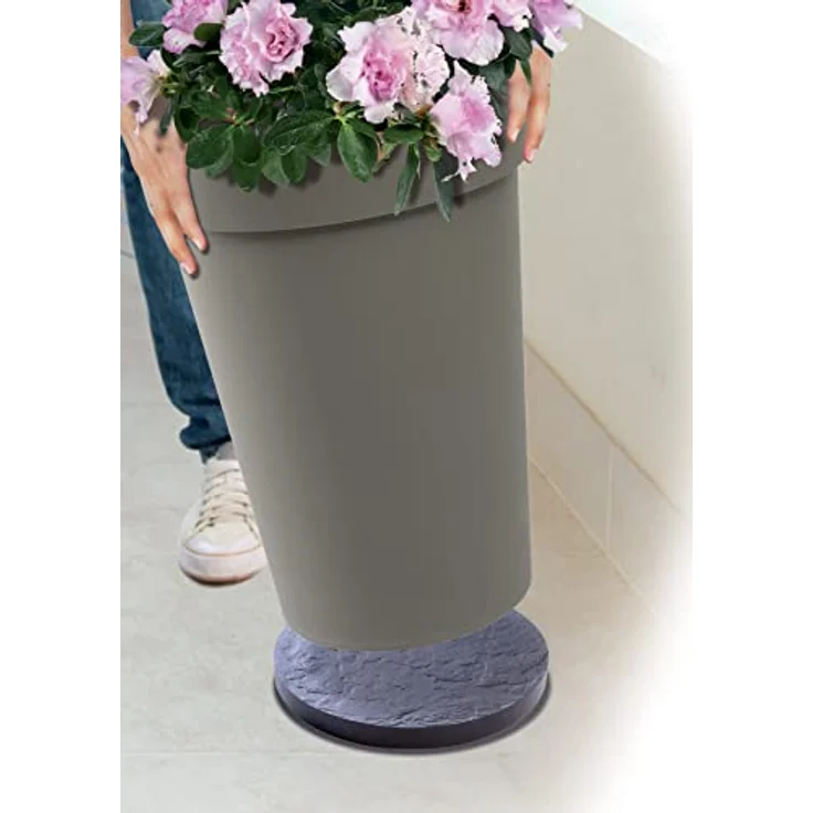 Hossi's Wholesale Pflanzenroller EDA 10940 G.ARD SX4, Halterung für Blumentopf 30 cm, robust und max. 150 kg Tragfähigkeit, steinähnliches Design – Bild 2