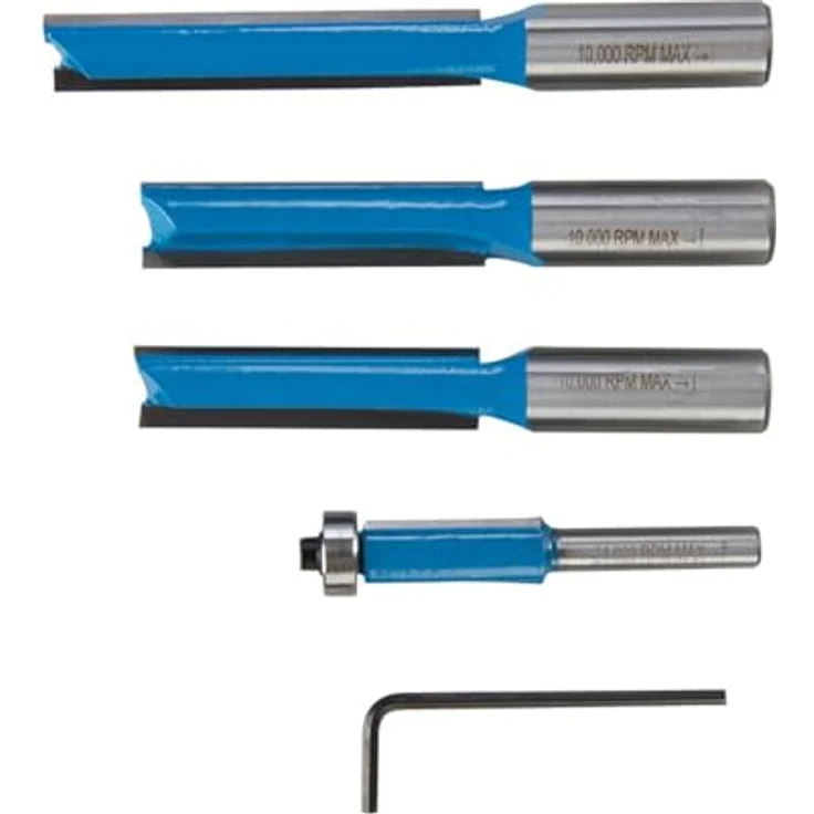 OTTO Fräser-Set Küchenbau, 4-tlg. 1/2 Zoll und 1/4 Zoll, Hartmetallschneide im Holzkasten – Bild 4