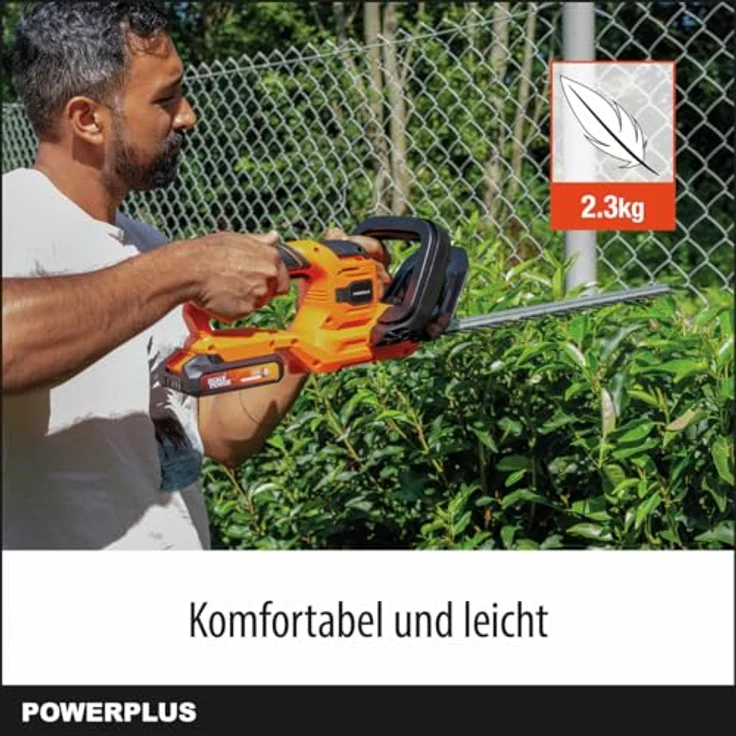 Powerplus Dual Power POWDPG75301, Akkubetriebene Heckenschere mit 515 mm Klinge, 1300 Hüben pro Minute, für Äste bis 15 mm – Bild 7