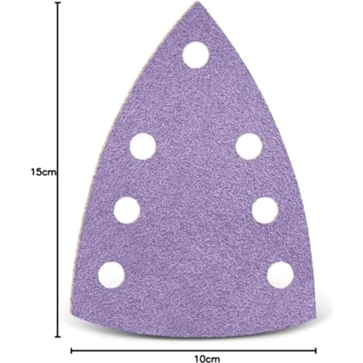MENZER Purple HD Klett-Schleifblätter, 150 x 100 mm, 7-Loch, Keramik-Mix, K80, selbstschärfend (50 Stk.) – Bild 6
