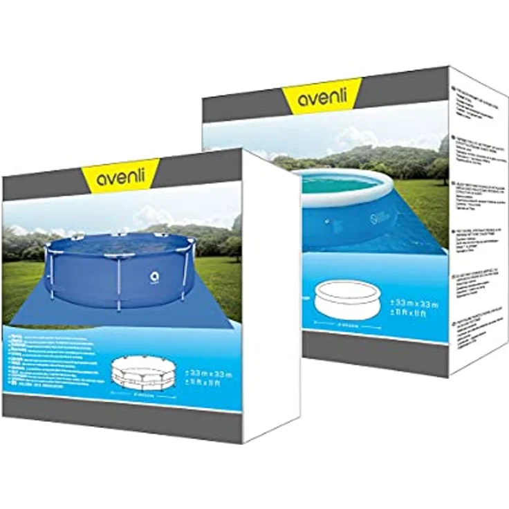 Avenli Pool Bodenplane 330x330 cm Bodenschutzplane Schutzplane Bodenfolie Schutzfolie gegen Poolboden Beschädigung, Unterlage für Pool Schwimmbecken Planschbecken Garten Schwimmbad – Bild 3