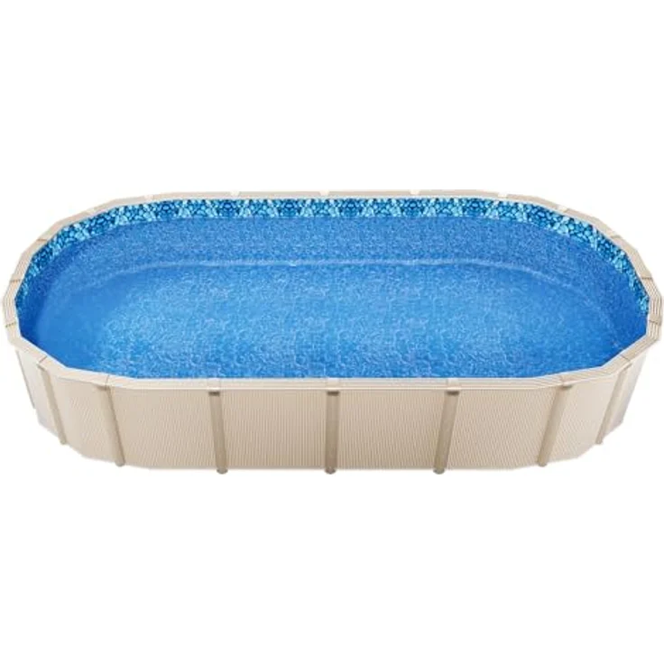 VEVOR YCNCOVAL15309D7RJV0, Ovale Schwimmbeckenauskleidung aus Vinyl, blau, kompatibel mit 4,57 m x 9,14 m Becken, langlebig und reißfest – Bild 9
