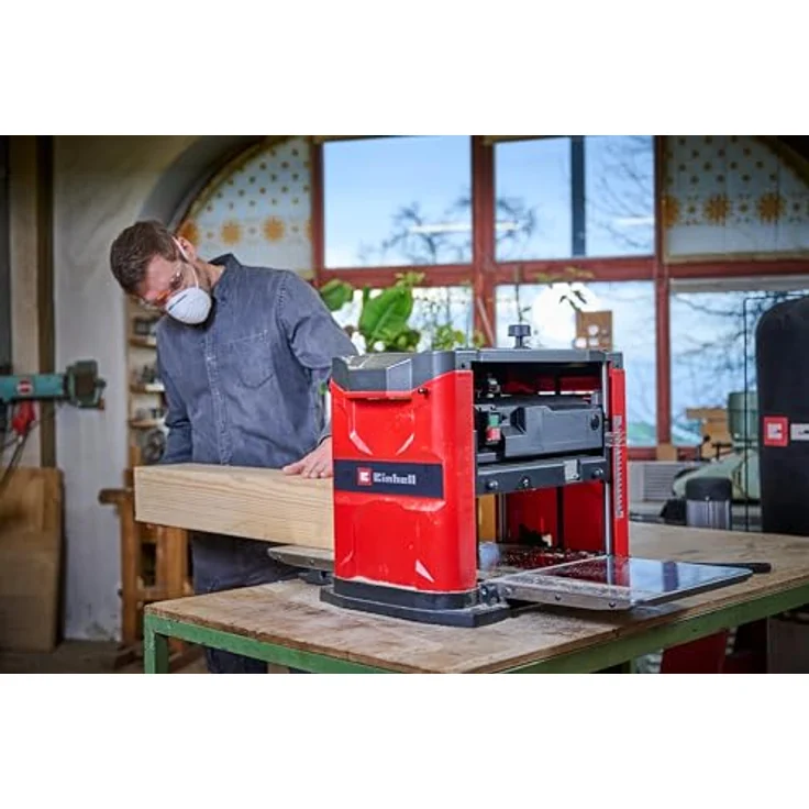 Einhell TE-SP 330, Stationäre Hobelmaschine 1800 W, 330 mm Hobelbreite, bis zu 3 mm Abtrag, 2 Wendehobelmesser, stabile Konstruktion – Bild 3