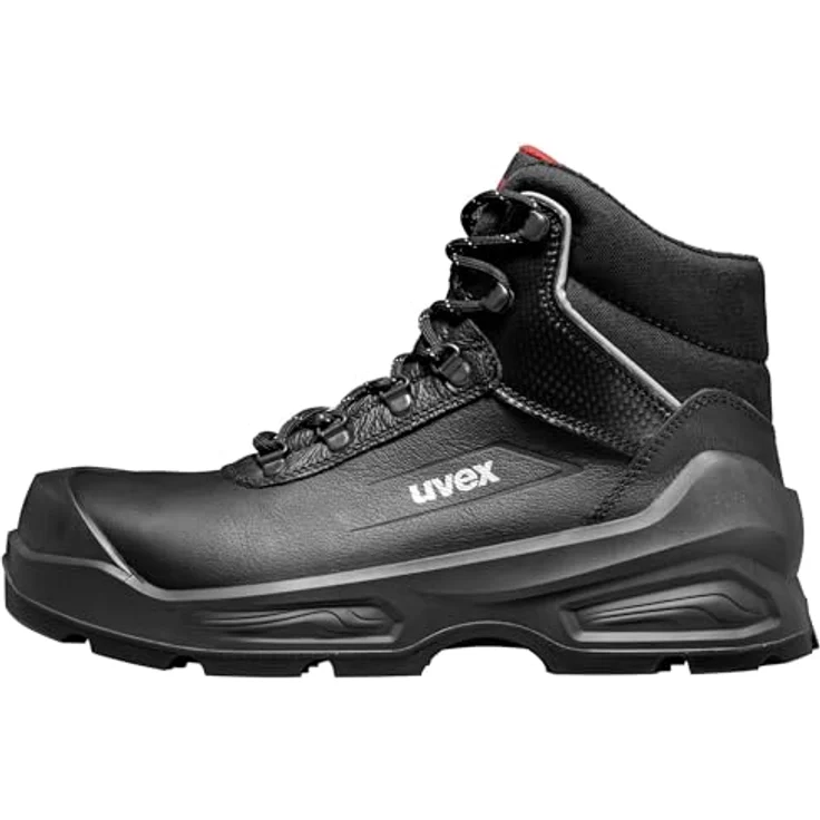 Uvex 3 quatro Sicherheitsschuh S3, schwarze Stiefel Größe 47 mit sportlich-dynamischem Design und robustem Schutz – Bild 3