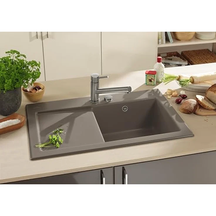 Villeroy & Boch Como Einhand-Spültischbatterie Hochdruck, Edelstahl massiv, 360° Schwenkbereich, 15,3 l/Min Durchflussmenge – Bild 6