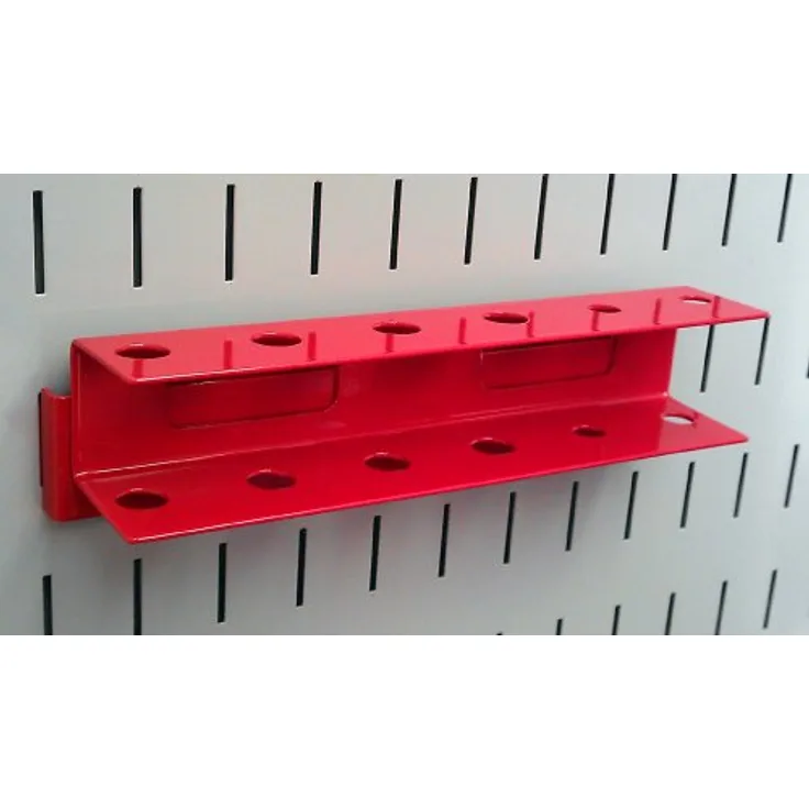 Wall Control Stecktafel Schraubendreher Halter Halterung Schlitz Metall Stecktafel Zubehör Stecktafel und Schlitz Werkzeugtafel - rot