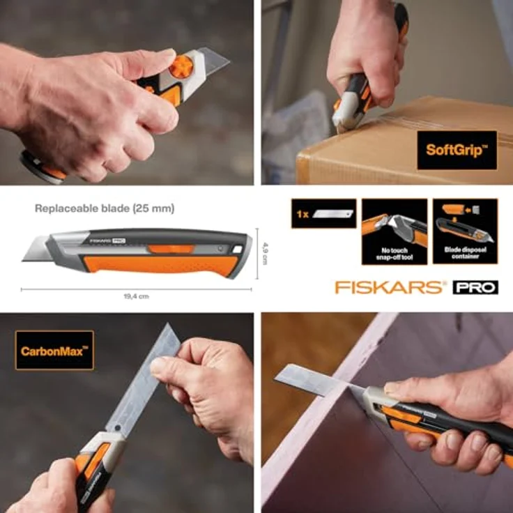 Fiskars 1027228 CarbonMax Cuttermesser 25mm – Bild 2